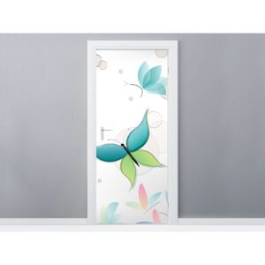Öntapadó ajtómatrica Gyönyörű pasztell lepkék 95x205cm