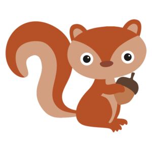 Falmatrica gyerekeknek Piros mókuska