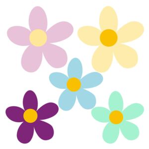Falmatrica gyerekeknek Szép színes virágok