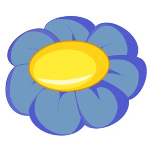 Falmatrica gyerekeknek Nagy kék virág