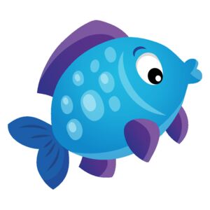 Falmatrica gyerekeknek Nagy kék halacska