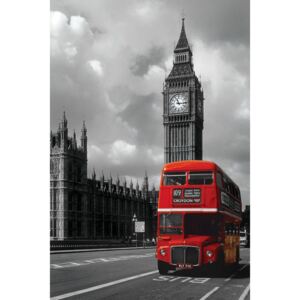 London - red bus Plakát, (61 x 91,5 cm)