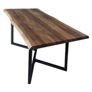Étkezőasztal 160x80 cm, barna - LOFT IN SAN FRANCISCO