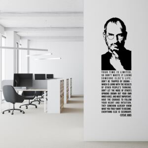 Falmatrica GLIX - Steve Jobs quote 30 x 100 cm Fekete