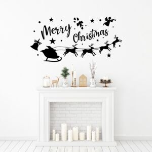 Falmatrica GLIX - Merry Christmas Santa I. 100 x 50 cm Fekete