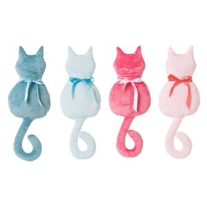 4 darabos színes, macska formájú párna készlet, 38 x 22 cm - Unimasa