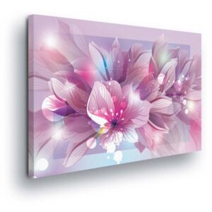Vászonkép GLIX - Glittering Fialk Flowers III 100x75 cm