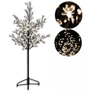 Dekoratív LED fa virágokkal - 150 cm, meleg fehér