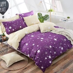Hullócsillag ágyneműhuzat garnitúra – lila