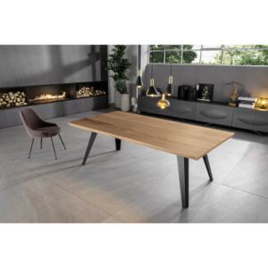 SCOTT modern étkezőasztal - tölgy/fekete - 160cm