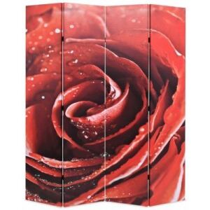 Piros rózsa mintás paraván 160 x 170 cm