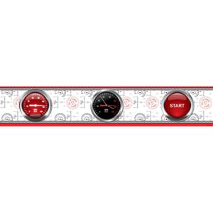 Öntapadós Bordűr Tapéta AG Design - Cars red race