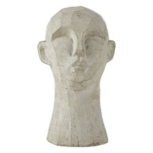 Head szobor, szürke cement, H15cm