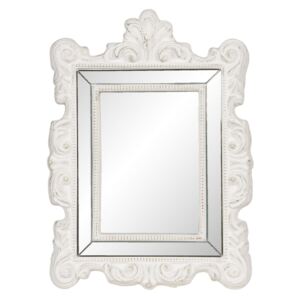 Vintage Antikolt fehér fali tükör díszes keretben 23*4*33 cm