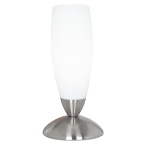 EGLO asztali lámpa 1*40W E14 m.nikkel/fehér Slim