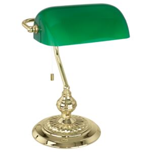 EGLO asztali lámpa 1x60W E27réz/zöld Banker 13953