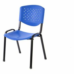 Rakásolható műanyag irodai szék - kék