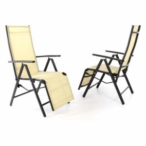 Kerti összecsukható székek RELAX 2 db - bézs