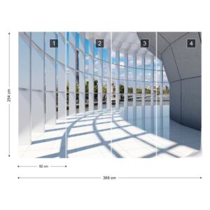 Fotótapéta GLIX - Város 3D Nézet A Modern Építészet Papír tapéta - 368x254 cm