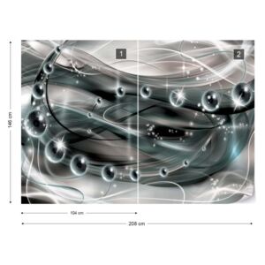 Fotótapéta GLIX - 3D Modern Díszítő Kék Tapet nețesute - 208x146 cm