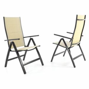 Kerti szék összecsukható DELUXE 2 db - bézs