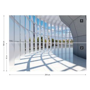 Fotótapéta GLIX - Város 3D Nézet A Modern Építészet Papír tapéta - 254x184 cm