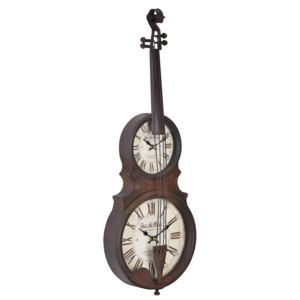 [en.casa]® Fali óra vonós hangszer hegedű 25 x 8 x 72 cm ajándékötlet