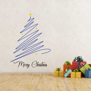 Falmatrica GLIX - Merry Christmas 120 x 90 cm Sárga és kék