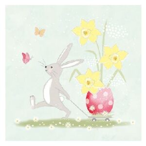 Húsvéti papírszalvéta - Walking Easter Bunny 25x25 cm