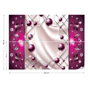 Fotótapéta GLIX - Absztrakt Modern Design Rózsaszín Nem szőtt tapéta - 254x184 cm