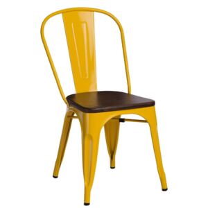 Paris Wood szék citromsárga - dió