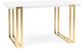 EWEN II Étkezőasztal 120 cm (fehér / arany)