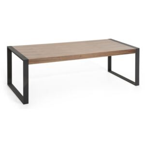 Étkezőasztal - konyhaasztal - dióbarna - 220 x 90 cm - POLAR