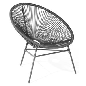 Trendi spagettivonalas kialakítású szék fekete színben ACAPULCO