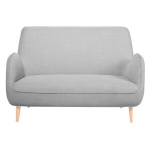 2 személyes modern kanapé világos szürke színben KOUKI