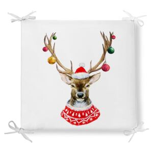 Merry Reindeer karácsonyi pamutkeverék székpárna, 42 x 42 cm - Minimalist Cushion Covers