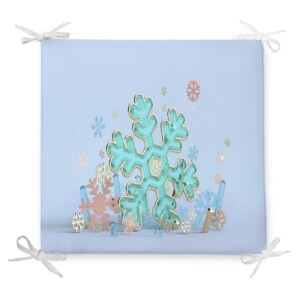 Pastel Snowflake karácsonyi pamutkeverék székpárna, 42 x 42 cm - Minimalist Cushion Covers