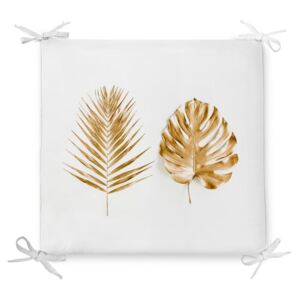 Golden Leaves pamutkeverék székpárna, 42 x 42 cm - Minimalist Cushion Covers