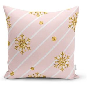 Gold Snowflakes karácsonyi párnahuzat, 42 x 42 cm - Minimalist Cushion Covers