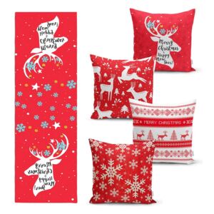 Joy 4 db karácsonyi párnahuzat és asztali futó szett - Minimalist Cushion Covers
