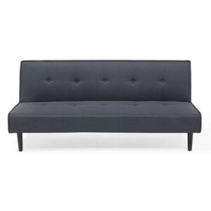 Divatos 3 ülőhelyes kárpitozott kanapé sötétszürke színben VISBY