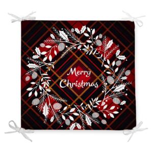 Xmas Wreath karácsonyi pamutkeverék székpárna, 42 x 42 cm - Minimalist Cushion Covers