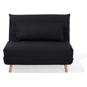 Retró kinyitható kanapéágy fekete színben SETTEN