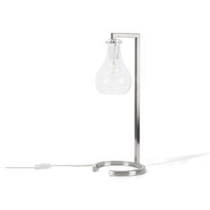 Modern, minimalista asztali lámpa ezüst GOULBURN