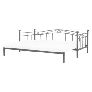 Romantikus Fémkeretes Fekete Ágy 90/180 x 200 cm TULLE