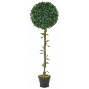 Zöld, cserepes műbabérfa 130 cm