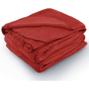 Tyler piros mikroszálas takaró, 220 x 240 cm - AmeliaHome