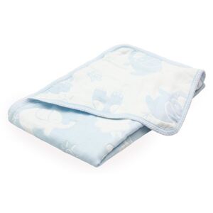 Scamp hatrétegű takaró 75*100cm kék-fehér elefánt