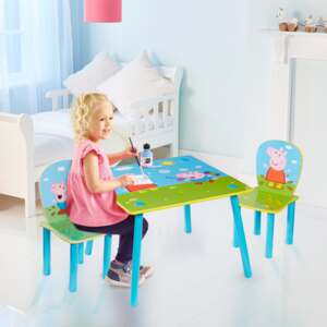 Moose Gyerek asztal székekkel Peppa, a malac