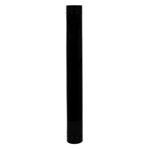 Kandalló füst cső, zománcozott lemez, FI, 120 x 1000 mm, matt fekete